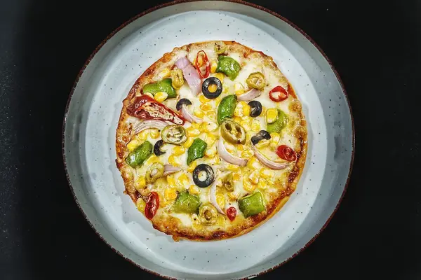 Vegie Onion Capsicum Pizza